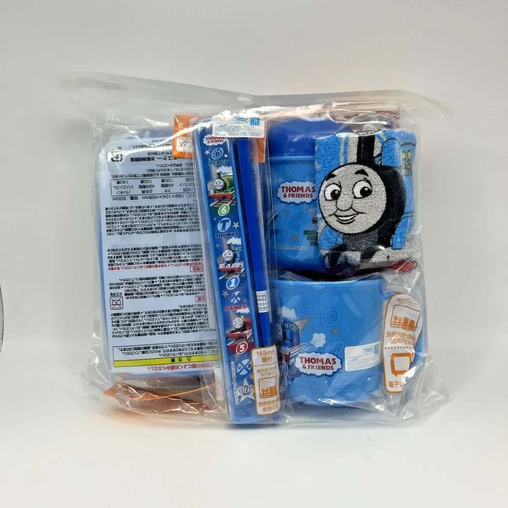 NEW Thomas & Friends Bento Lunch Box Set OSK Japan Mug Chopsticks Towel Sealed